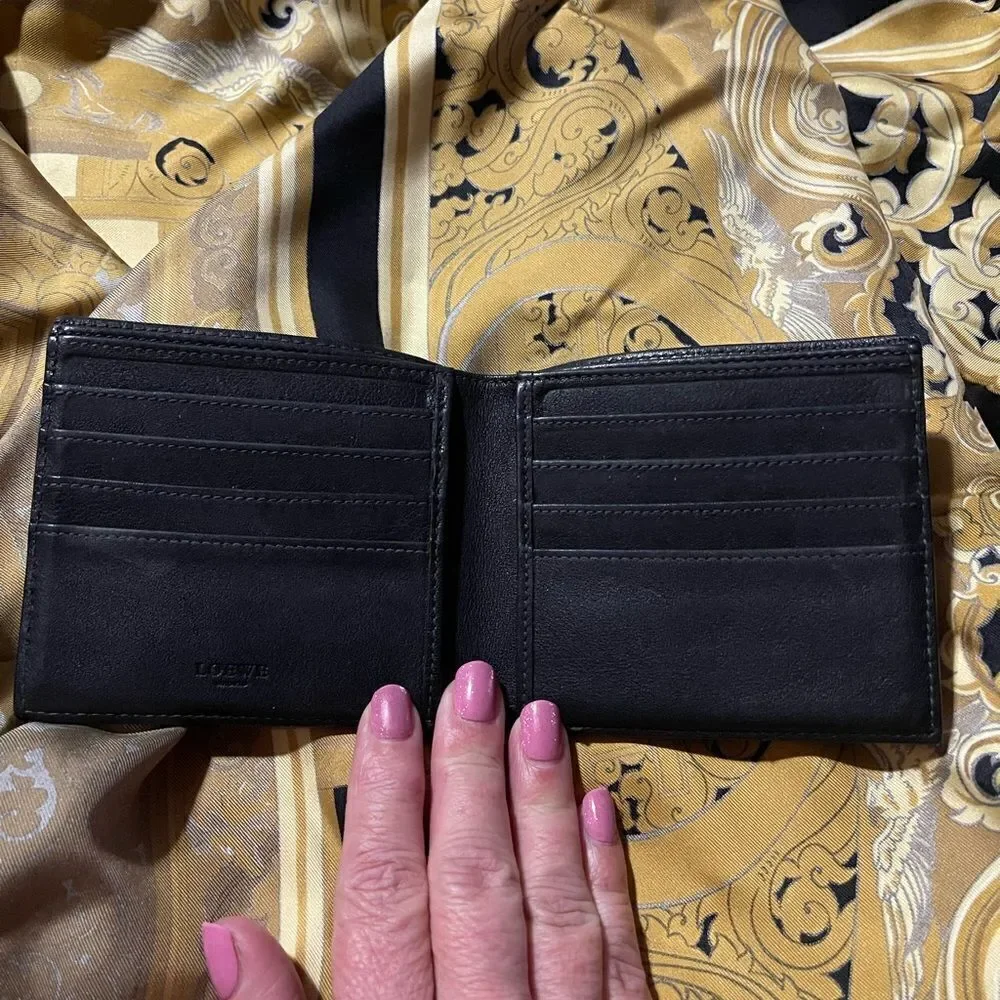 Loewe Black Monogram Bifold Wallet
